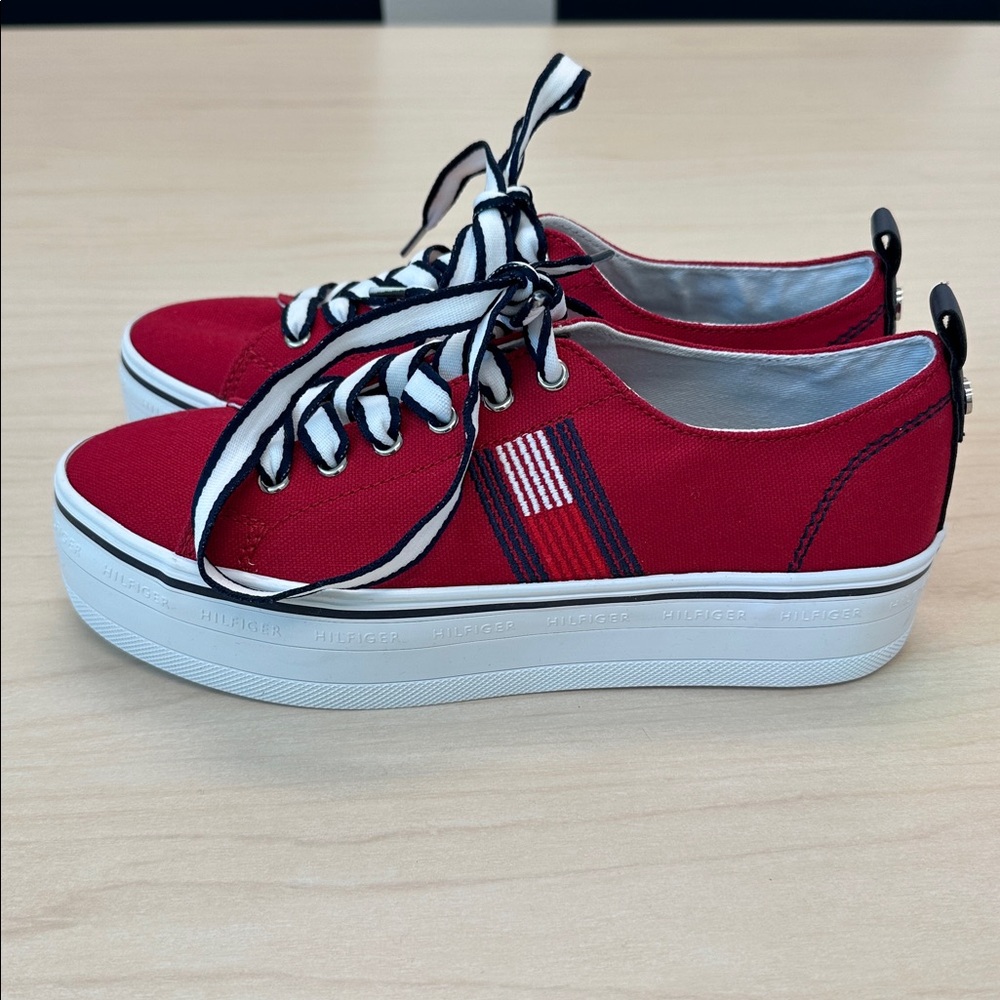 Tommy Hilfiger red Tennis shoes brand new